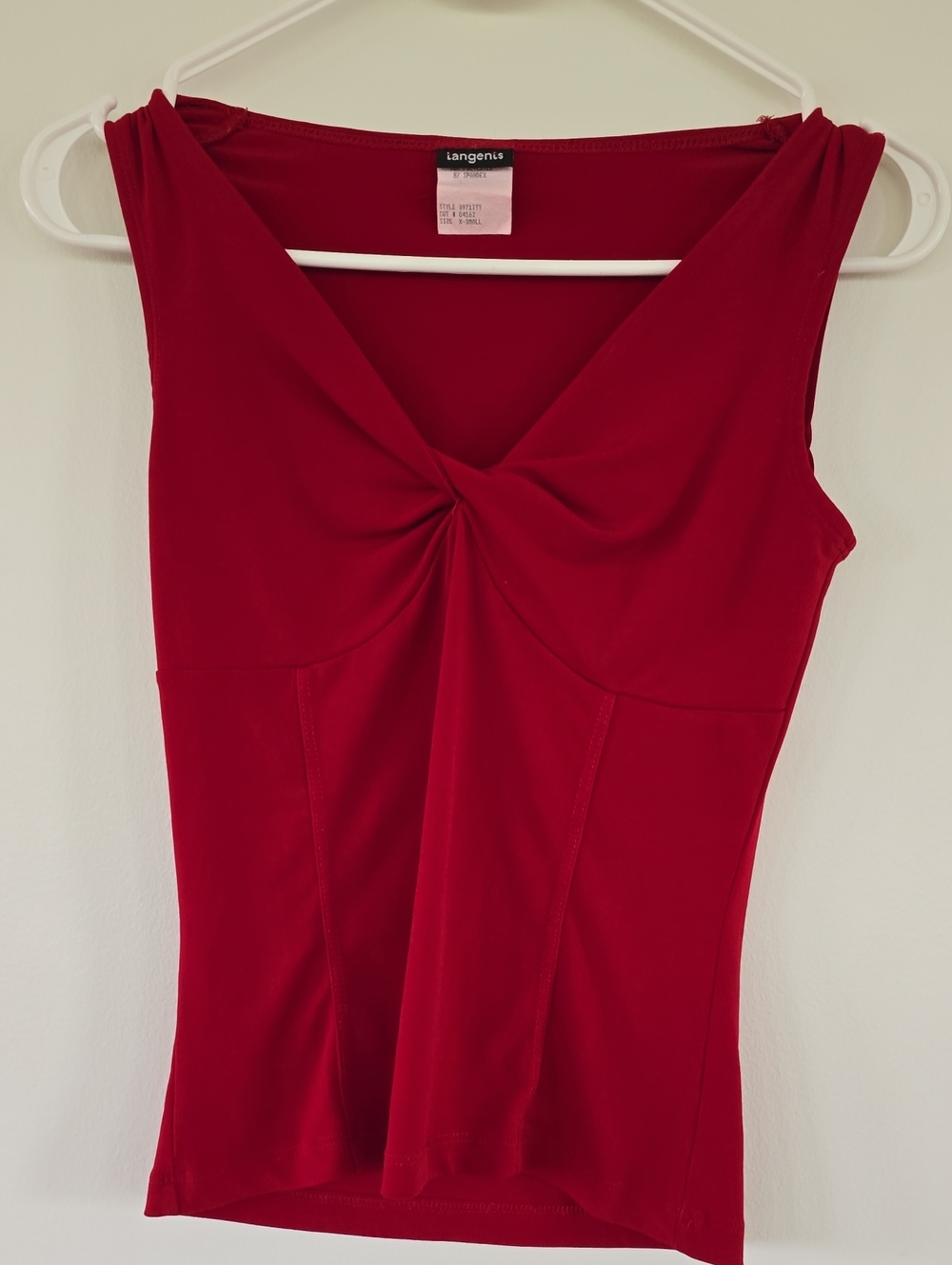Tangents Red Twist-Front Sleeveless Camisole